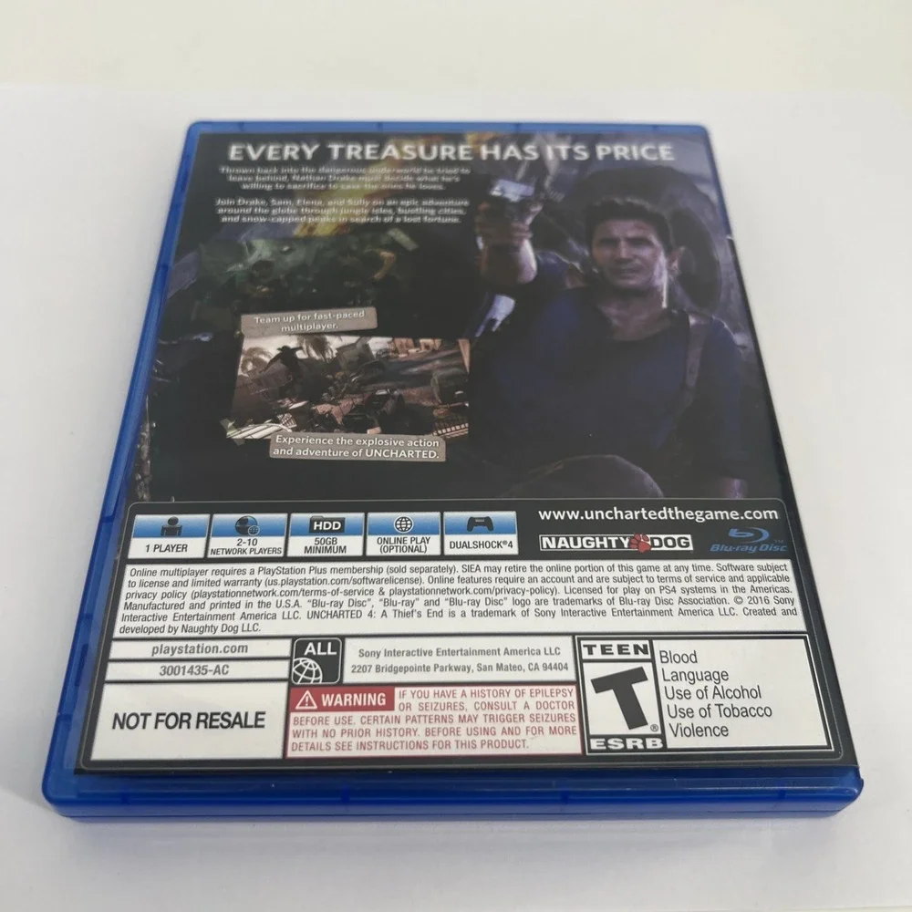 Uncharted 4: A Thief's End - Sony PlayStation 4 PS4
